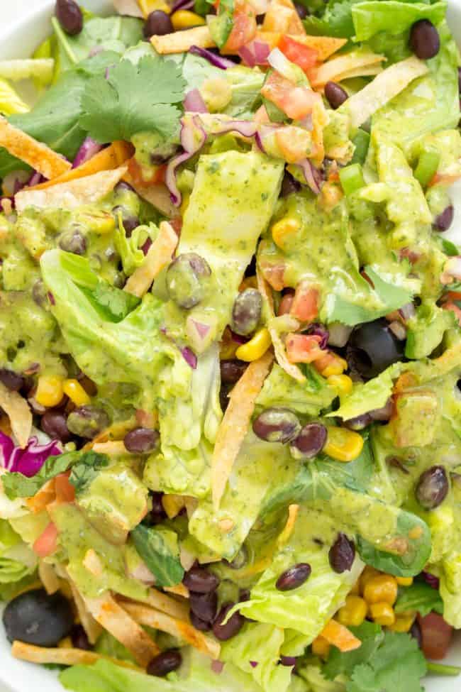 chopped Mexican salad in a bowl