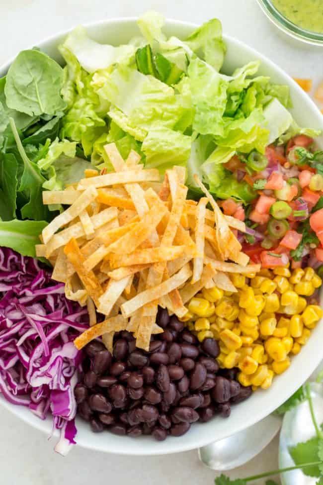 Mexican salad ingredients