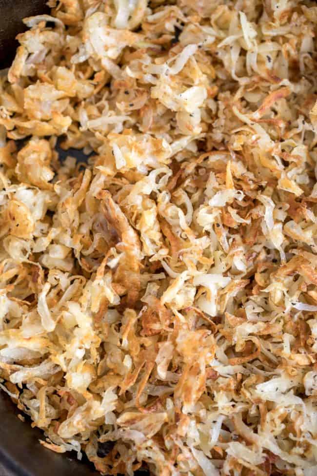 Homemade Hash Browns are a popular breakfast dish made with shredded potatoes cooked in a little oil and butter then lightly seasoned