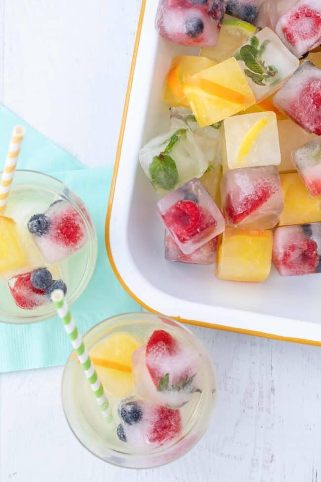 fruit ice cubes for fruit water