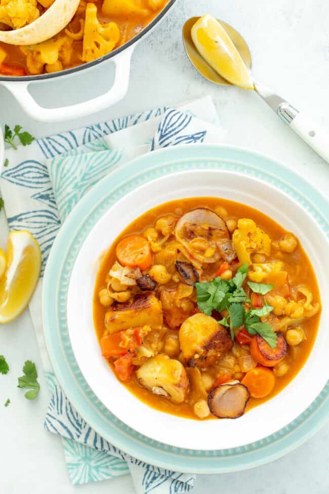 bowl of chickpea stew