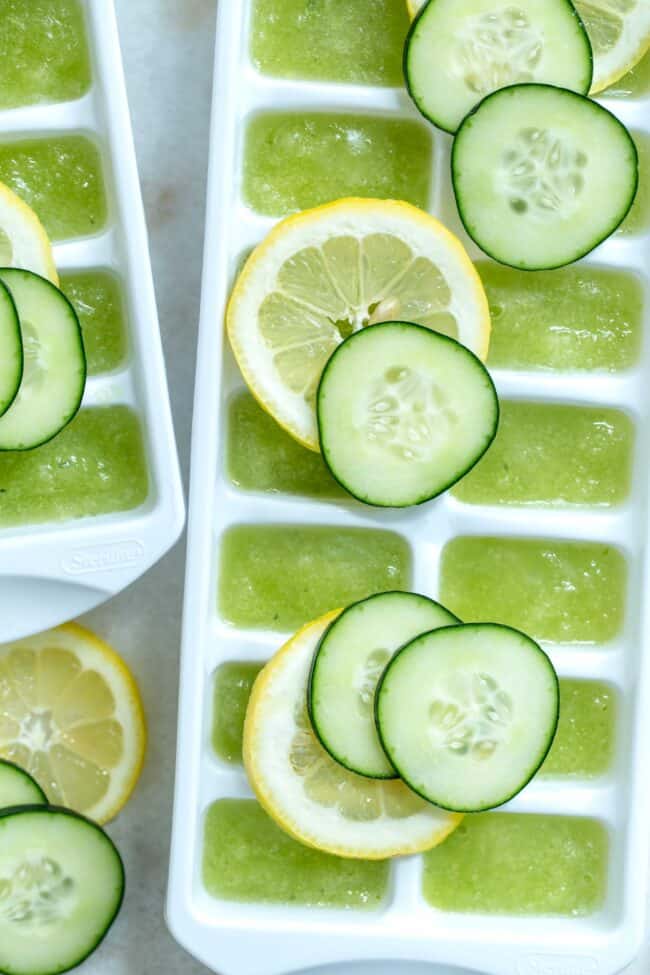 cucumber ice cubes for hydration