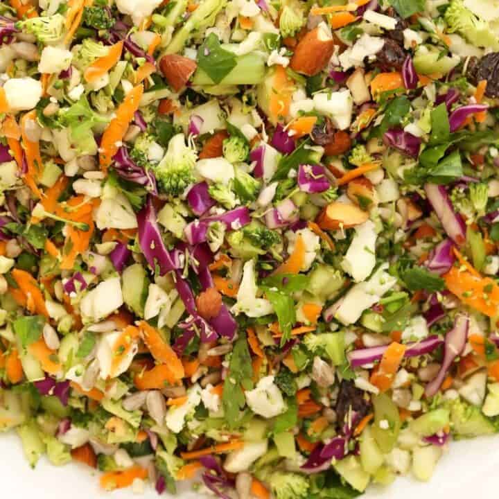 bowl of chopped vegetales to detoxify your body