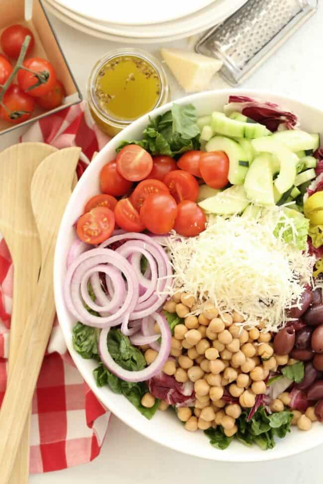 bowl of salad ingredients