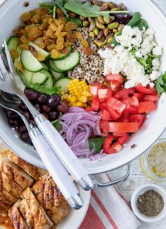 bowl of grilled chicken salad