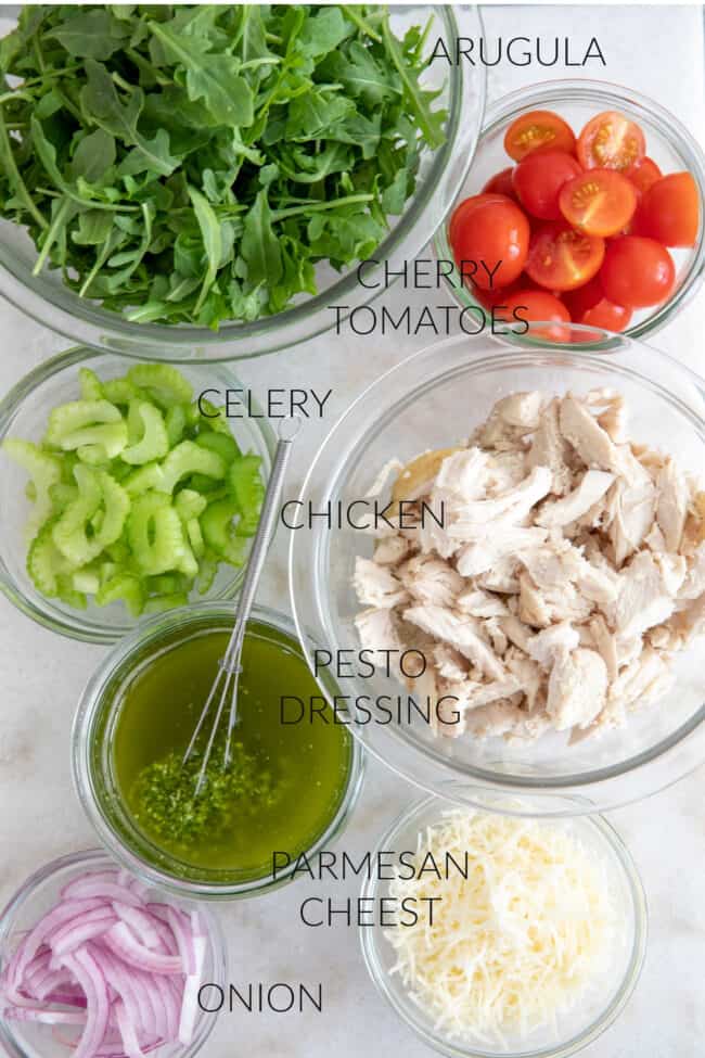 bowls of vegetables and chicken for salad ideas for dinner