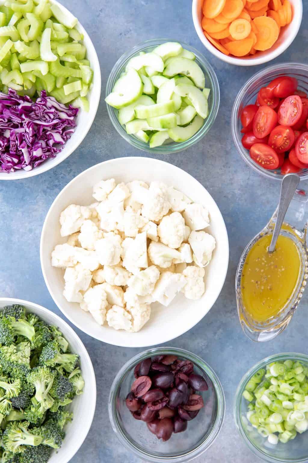 Mediterranean Broccoli Cauliflower Salad The Harvest Kitchen