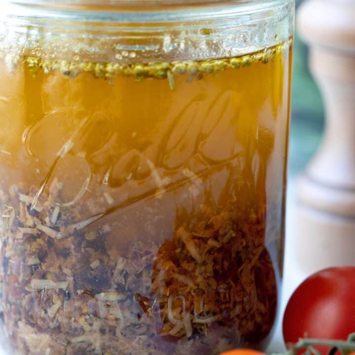jar of greek salad dressing