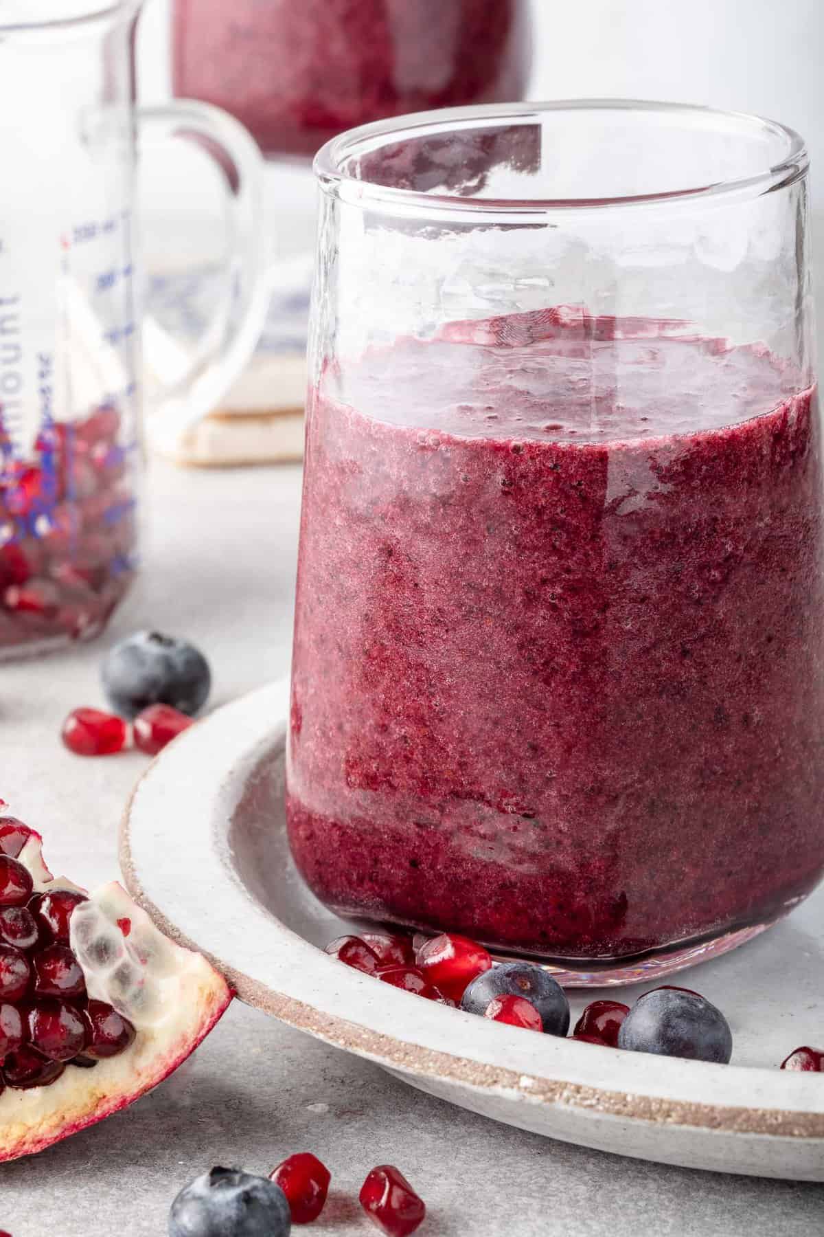 Blueberry Pomegranate Smoothie - The Harvest Kitchen
