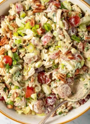 Curried Chicken Salad in a bowl.