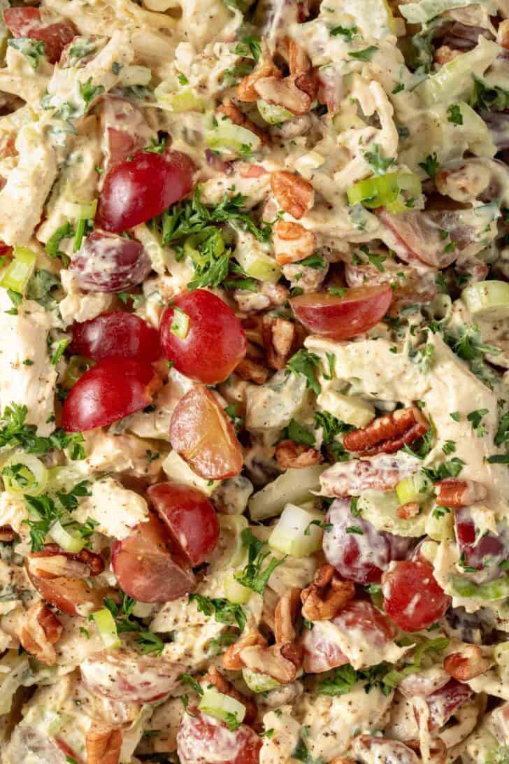 Curry Chicken Salad in a bowl.