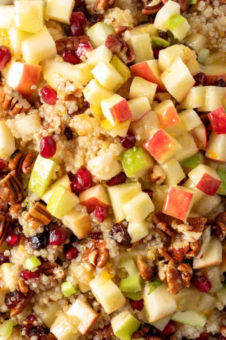 Quinoa Salad with fruit in a bowl.