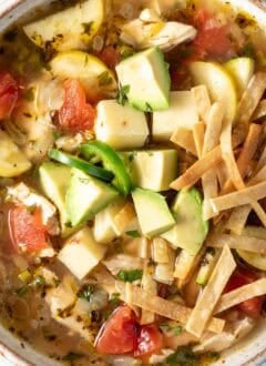 Chicken Tortilla Soup in a bowl.