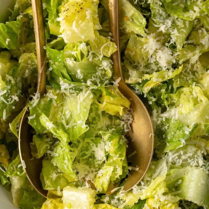 Lemon Parmesan Lettuce Salad