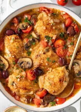 Italian Chicken in a Dutch oven.