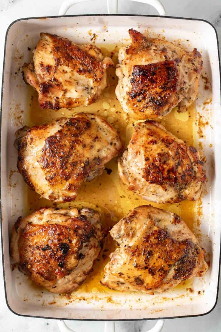 Italian Salad Dressing Chicken Italian Salad Dressing Chicken in a white baking pan.