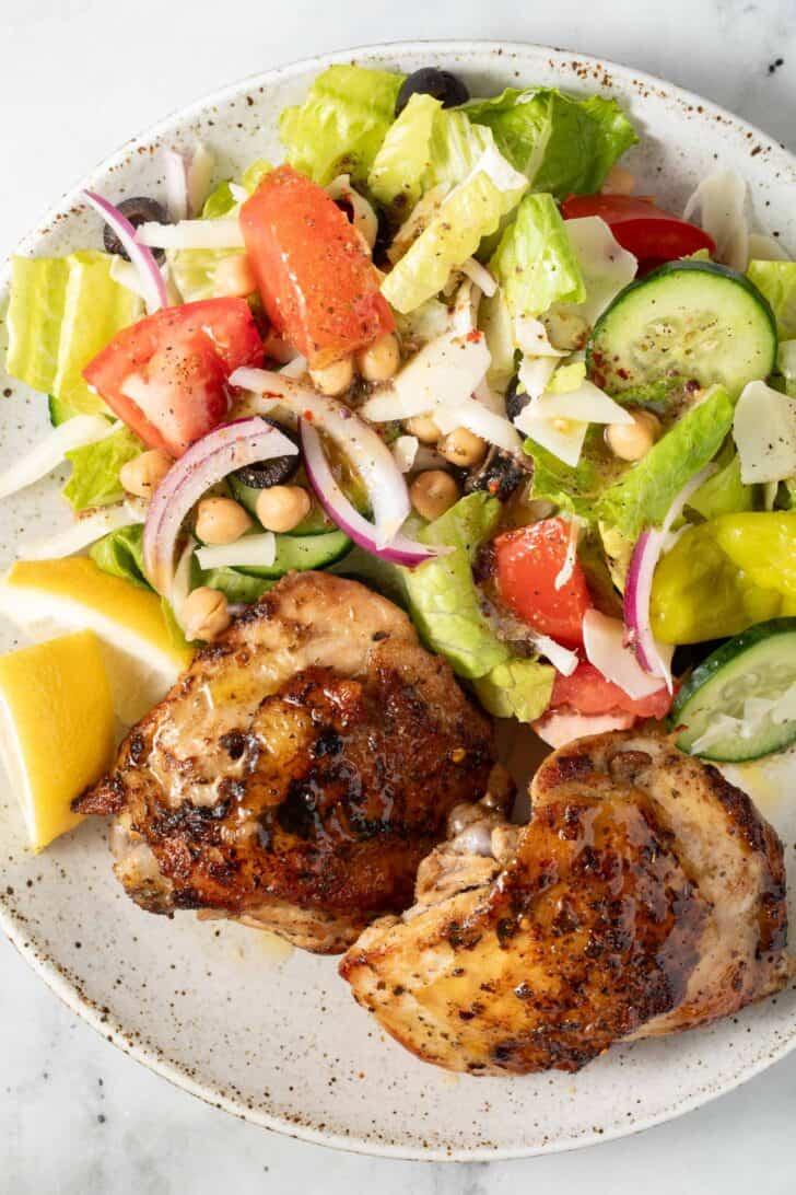 Italian Dressing Marinated Chicken Italian Dressing Marinated Chicken on a white plate.
