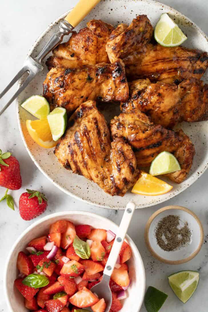 Citrus Marinated Grilled Chicken Citrus Marinated Grilled Chicken on a plate.