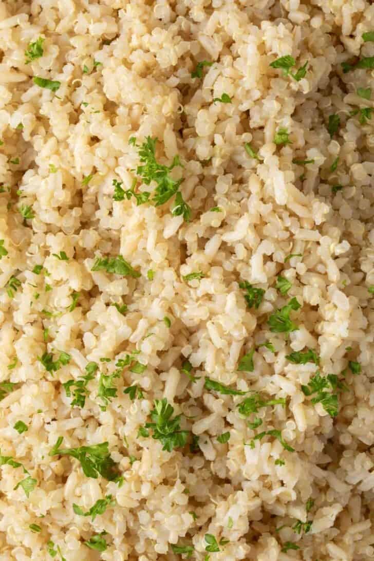 Rice Quinoa Rice Quinoa in a bowl.