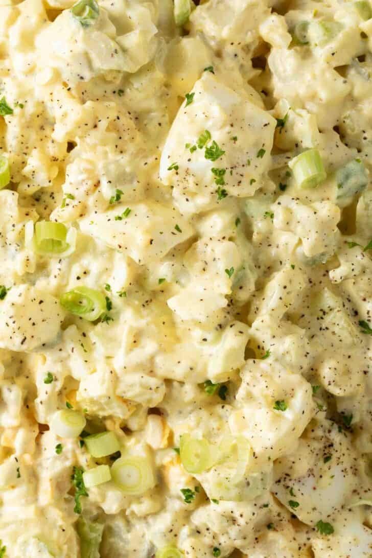 Best Deviled Egg Potato Salad Best Deviled Egg Potato Salad in a bowl.