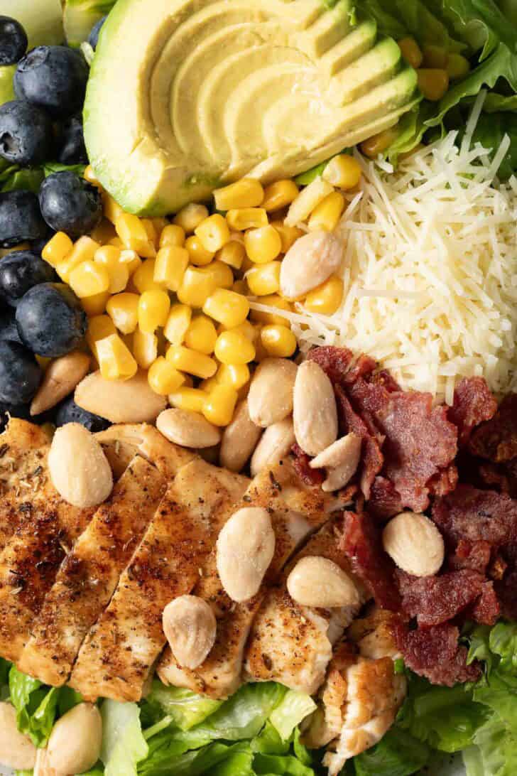 Summer Salad Recipe Summer Salad on a plate.