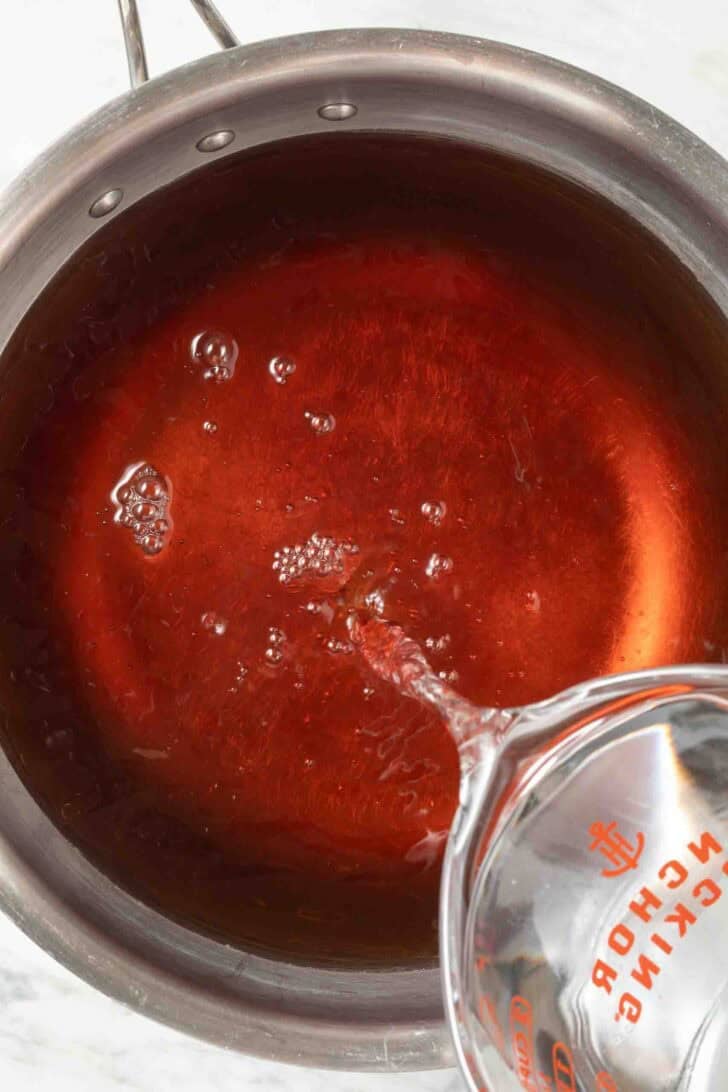 How to Make Iced Tea Steeped tea in a pot for how to make iced tea recipe.