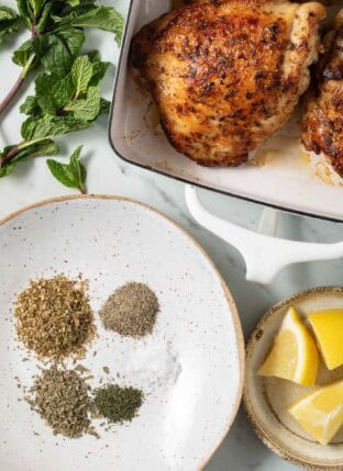 Greek Seasoning Blend in a small bowl.